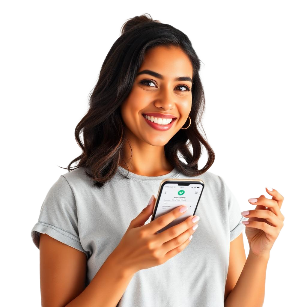 Empreendedora vendendo online